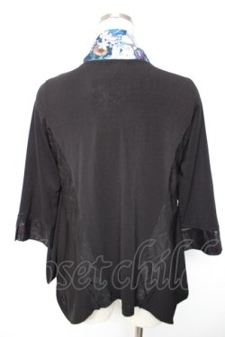 画像2: Qutie Frash / 着物襟カーディガン  黒 Y-25-12-17-044-QU-TO-SZ-ZY