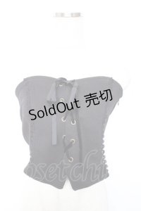 axes femme / リブカットソービスチェ M 黒 Y-25-12-17-045-AX-TO-SZ-ZY