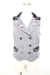 axes femme / 花刺繍入ベスト M グレー Y-25-12-17-046-AX-TO-SZ-ZY
