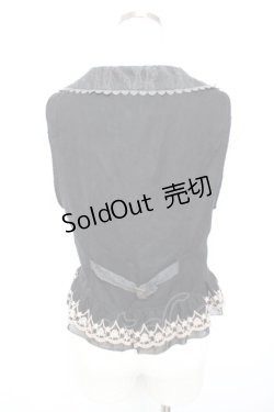 画像2: axes femme / 裾刺繍ベスト  黒 Y-25-12-17-048-AX-TO-SZ-ZY