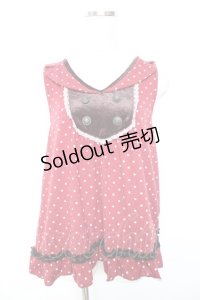 axes femme / ドット柄衿付アウターキャミ  ワイン Y-25-12-17-049-AX-TO-SZ-ZY