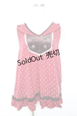 画像1: axes femme / ドット柄衿付アウターキャミ  ワイン Y-25-12-17-049-AX-TO-SZ-ZY