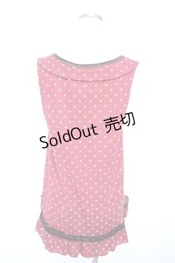 画像2: axes femme / ドット柄衿付アウターキャミ  ワイン Y-25-12-17-049-AX-TO-SZ-ZY