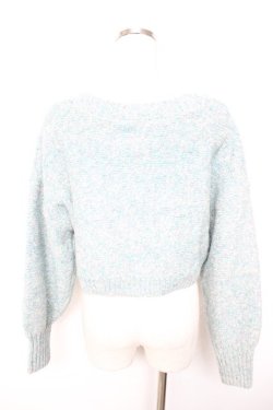 画像2: axes femme POETIQUE / ラメ入りメランジニットカーディガン M グリーン Y-25-12-17-053-AX-TO-SZ-ZY