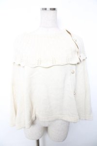 axes femme / ニットケープ  生成り Y-25-12-17-055-AX-TO-SZ-ZY