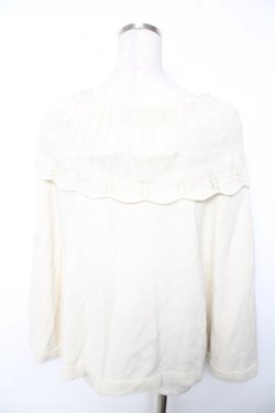 画像2: axes femme / ニットケープ  生成り Y-25-12-17-055-AX-TO-SZ-ZY