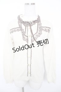 axes femme / レース切替ニットプル  生成り Y-25-12-17-057-AX-TO-SZ-ZY