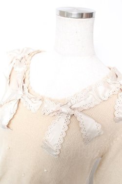 画像3: axes femme / リボンデザインニットプルオーバー  生成り Y-25-12-17-059-AX-TO-SZ-ZY