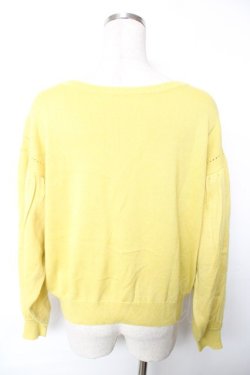 画像2: axes femme / ラメニットカーディガン  イエロー Y-25-12-17-063-AX-TO-SZ-ZY