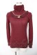 画像1: axes femme / ネックレス付ハイネックリブニット  ワイン Y-25-12-17-066-AX-TO-SZ-ZY (1)