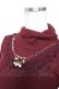 画像3: axes femme / ネックレス付ハイネックリブニット  ワイン Y-25-12-17-066-AX-TO-SZ-ZY (3)