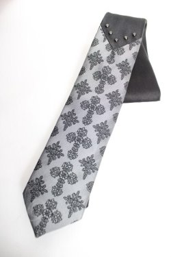 画像1: BPN FOR MEN / クロスジャガードネクタイ  黒×グレー Y-25-12-17-010-GO-ZA-SZ-ZY