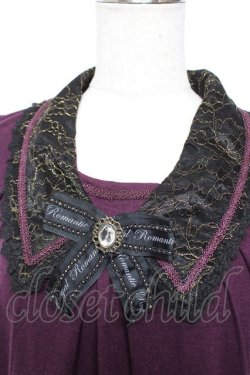 画像3: axes femme / ブローチ付きバイカラープルオーバー  パープル Y-25-12-17-068-AX-TO-SZ-ZY