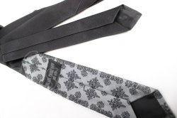 画像2: BPN FOR MEN / クロスジャガードネクタイ  黒×グレー Y-25-12-17-010-GO-ZA-SZ-ZY