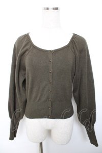 an another angelus / ボリュームスリーブニットカーディガン F グリーン Y-25-12-17-074-CA-TO-SZ-ZY