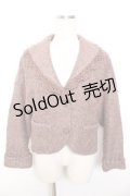 axes femme / レース使いニットジャケット  ブラウン Y-25-12-17-076-AX-JA-SZ-ZS
