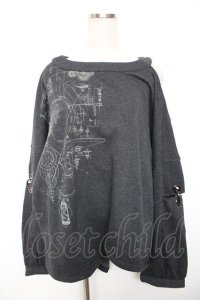 Ozz conte / 歯車ptベルトプルオーバー  グレー Y-25-12-17-078-OO-TO-SZ-ZY