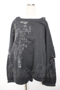 画像1: Ozz conte / 歯車ptベルトプルオーバー  グレー Y-25-12-17-078-OO-TO-SZ-ZY