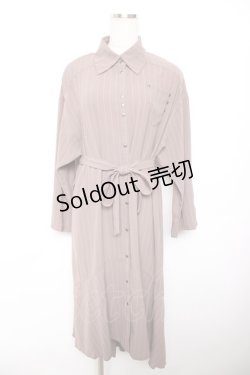 画像1: Rozen Kavalier / ストライプシャツワンピース  ブラウン Y-25-12-17-084-OO-OP-SZ-ZY