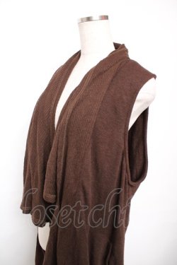 画像3: Ozz Croce / プリント入りフリルニットカーディガン  ブラウン Y-25-12-17-086-OO-TO-SZ-ZY