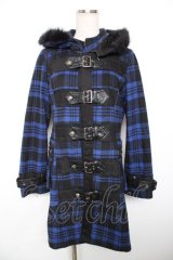 ALGONQUINS / ベルトデザインダッフルコート 1 黒×青 Y-25-12-17-087-AL-CO-SZ-ZY