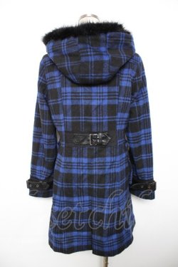 画像2: ALGONQUINS / ベルトデザインダッフルコート 1 黒×青 Y-25-12-17-087-AL-CO-SZ-ZY