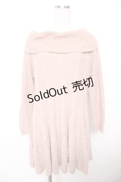 画像1: axes femme / バックレースアップニットワンピース  ピンク Y-25-12-17-089-AX-OP-SZ-ZS