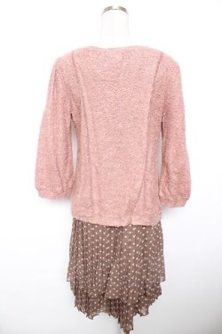 画像2: axes femme / 3つリボン切替ワンピース  ピンク Y-25-12-17-090-AX-OP-SZ-ZY