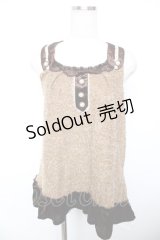 axes femme / ベロア使いノースリチュニック  ブラウン Y-25-12-17-092-AX-TO-SZ-ZY