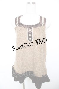 axes femme / ベロア使いノースリチュニック  ブラウン Y-25-12-17-092-AX-TO-SZ-ZY