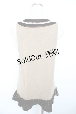 画像2: axes femme / ベロア使いノースリチュニック  ブラウン Y-25-12-17-092-AX-TO-SZ-ZY