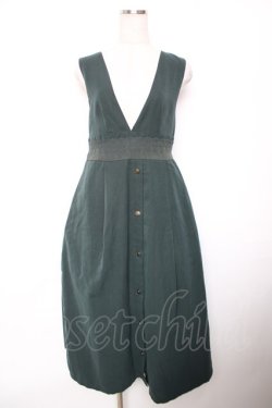 画像1: axes femme / 前釦×プリーツジャンスカ M グリーン Y-25-12-17-093-AX-OP-SZ-ZY