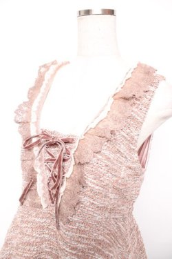 画像3: axes femme / ツイード×レースワンピース  ピンク Y-25-12-17-094-AX-OP-SZ-ZY