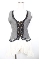 axes femme / 裾燕尾ベスト  黒 Y-25-12-17-095-AX-TO-SZ-ZY