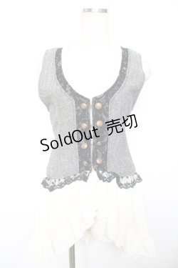 画像1: axes femme / 裾燕尾ベスト  黒 Y-25-12-17-095-AX-TO-SZ-ZS