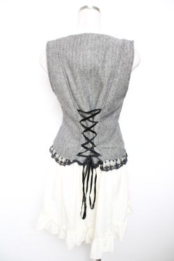 画像2: axes femme / 裾燕尾ベスト  黒 Y-25-12-17-095-AX-TO-SZ-ZY