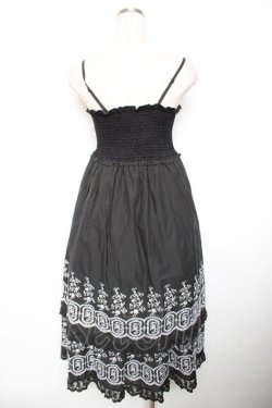 画像2: axes femme / 段々刺繍2ｗAYロングスカート M 黒 Y-25-12-17-096-AX-SK-SZ-ZY