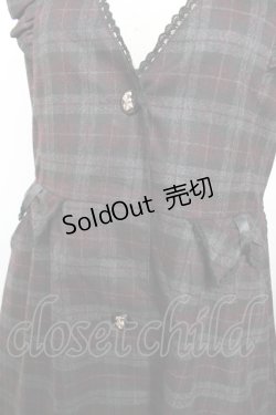 画像3: axes femme / チェック柄リボンジャンドレ  黒 Y-25-12-17-102-AX-OP-SZ-ZY