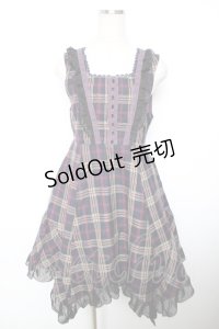 axes femme / 先染めチェックイレヘムチュニ  紺 Y-25-12-17-104-AX-OP-SZ-ZY