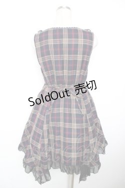 画像2: axes femme / 先染めチェックイレヘムチュニ  紺 Y-25-12-17-104-AX-OP-SZ-ZY