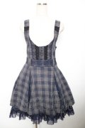 axes femme / チェック柄ジャンドレ  紺 Y-25-12-17-105-AX-OP-SZ-ZY
