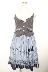 axes femme / ベストドッキングワンピース M ブルー Y-25-12-17-106-AX-OP-SZ-ZY