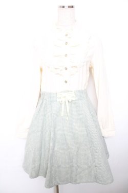 画像1: axes femme / 千鳥スカートドッキングワンピース M 生成り Y-25-12-17-108-AX-OP-SZ-ZY