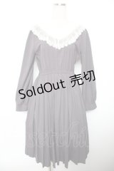 axes femme POETIQUE / ベルト付きプリーツワンピース M グレー Y-25-12-17-109-AX-OP-SZ-ZY