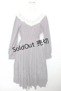 axes femme POETIQUE / ベルト付きプリーツワンピース M グレー Y-25-12-17-109-AX-OP-SZ-ZY