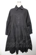 axes femme / ティアードシャツワンピース  黒 Y-25-12-17-110-AX-OP-SZ-ZY