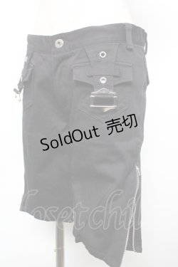 画像3: BPN / 裾ZIPハーフパンツ M 黒 Y-25-12-17-116-GO-PA-SZ-ZY