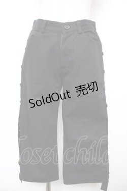 画像1: BPN FOR MEN / ベルトハーフパンツ M 黒 Y-25-12-17-117-GO-PA-SZ-ZY