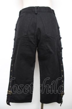 画像2: BPN FOR MEN / ベルトハーフパンツ M 黒 Y-25-12-17-117-GO-PA-SZ-ZY