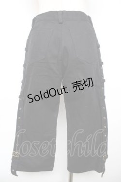 画像2: BPN FOR MEN / ベルトハーフパンツ M 黒 Y-25-12-17-117-GO-PA-SZ-ZY